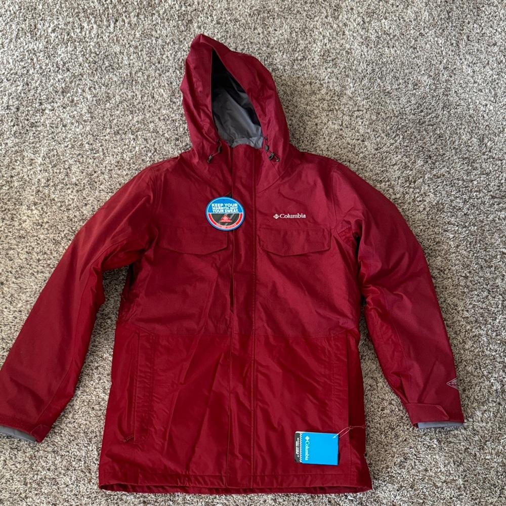 Columbia Cushman Crest Men's Red Ski Jacket.  NWT